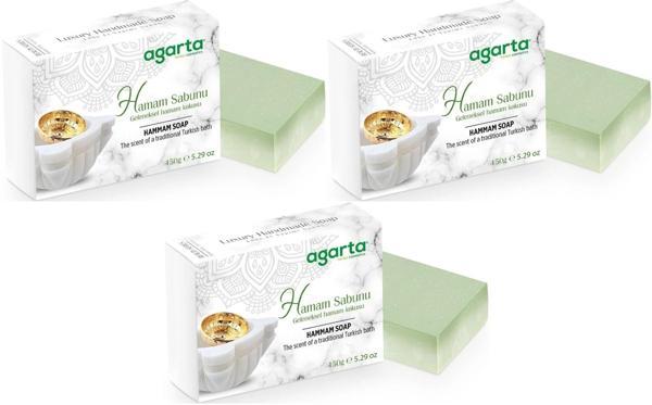 Agarta El Yapımı Doğal Sabun 150GR Hamam (3 Lü Set) - Image 1
