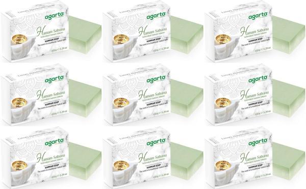 Agarta El Yapımı Doğal Sabun 150GR Hamam (9 Lu Set) - Image 1