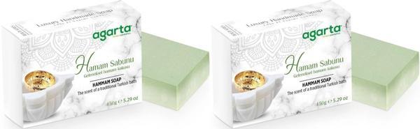 Agarta El Yapımı Doğal Sabun 150GR Hamam (2 Li Set) - Image 1