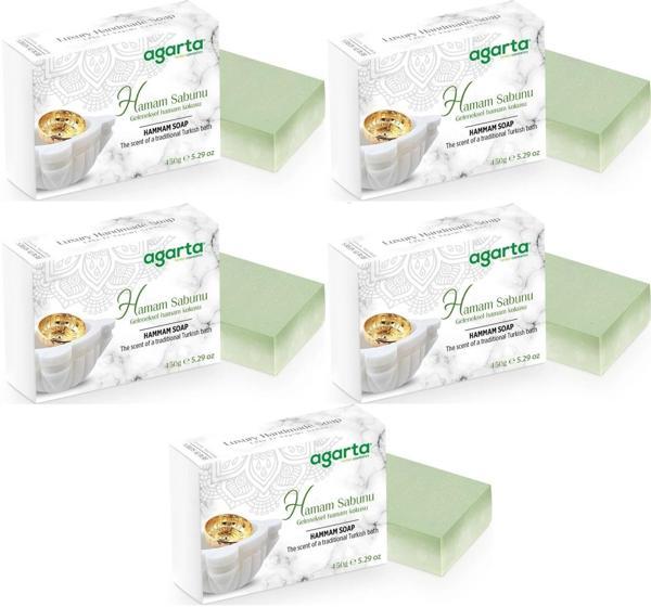 Agarta El Yapımı Doğal Sabun 150GR Hamam (5 Li Set) - Image 1