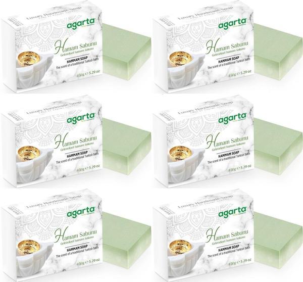 Agarta El Yapımı Doğal Sabun 150GR Hamam (6 Lı Set) - Image 1