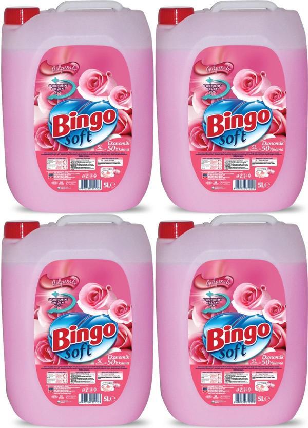 Bingo Soft Yumuşatıcı 20LT (4PK*5LT) Gül Pembe (200 Yıkama) - Image 1