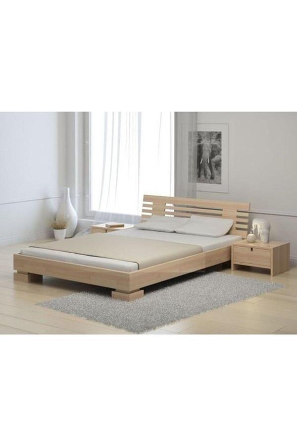 Yapsa Home Mobilya Yap-Sa Home Sera-Doğal Masif Ahşap Karyola - Image 1