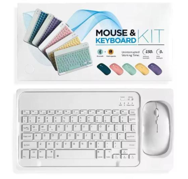 ZR20Km Beyaz Kablosuz Klavye Mouse Set - Image 1
