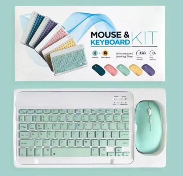 ZR20Km Yeşil Kablosuz Klavye Mouse Set - Image 1