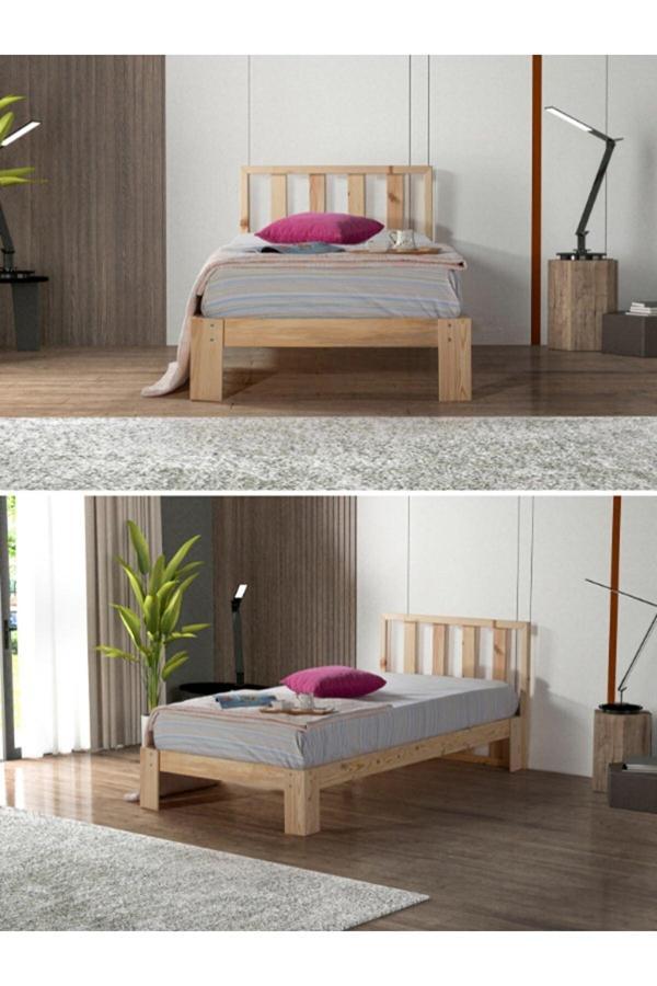 Yapsa Home Mobilya Sirius-Doğal Ahşap Karyola - Image 1