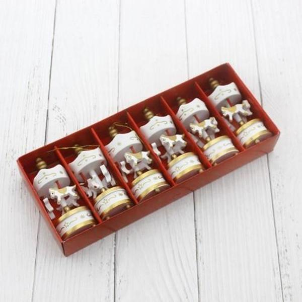 Dekoratif 6 lı Beyaz Mini Atlı Karınca - Image 1