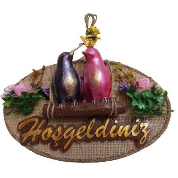 Kuş Tasarımlı Hoşgeldiniz Kapı Süsü - Image 1