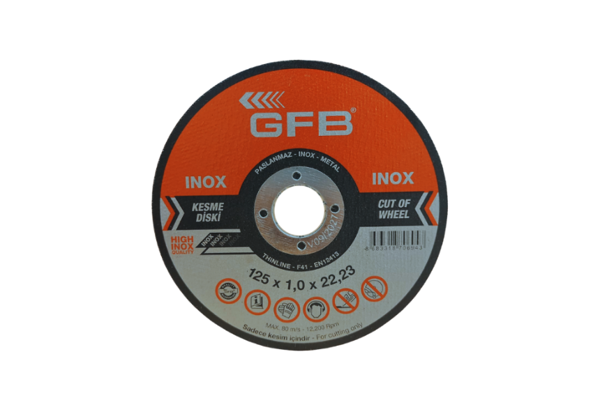 Gfb 2350 İnox  Kesici Taş 125 x 1 x 22.23 mm - 50 Adet - Image 1