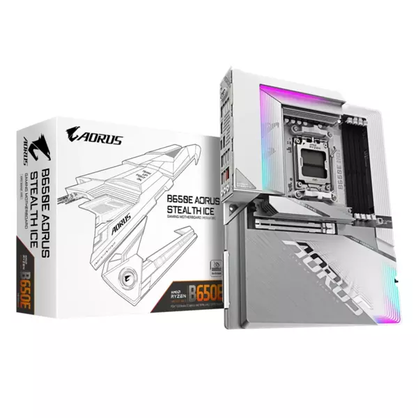 Gigabyte B650E AORUS STEALTH ICE Soket AM5 DDR5 8000MHz (OC) ATX Gaming (Oyuncu) Anakart - Image 1