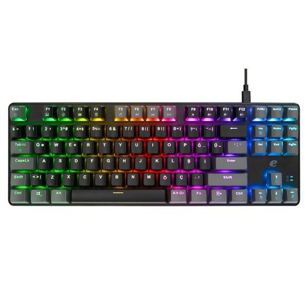 Acer Emachines, Eak87, Siyah/gri, Usb Kablolu, Rgb Backlight, Red Switch, Mekanik, Türkçe Q, 87 Tuşl - Image 1