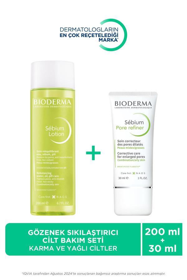 Bioderma Sebium Karma Ve Yağlı Ciltler İçin Gözenek Sıkılaştırıcı Tonik 200 Ml & Bakım Kremi 30 Ml - Image 1