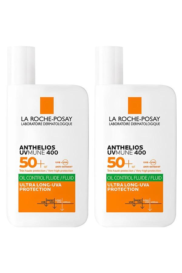 La Roche-Posay Anthelios Uvmune 400 Spf50+ Oil Control Fluid Yüz Güneş Kremi 50 Ml X 2 - Image 1