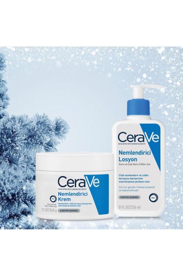 Cerave Moisturizing Lotion Dry Skin Nemlendirici 236 Ml-Moisturizing Cream Nemlendirici 340 Gr - Image 1