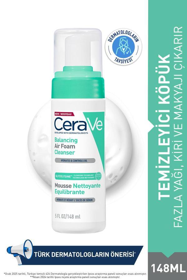 Cerave Balancing Air Foam Yüz Temizleyici Köpük 148 Ml - Image 1