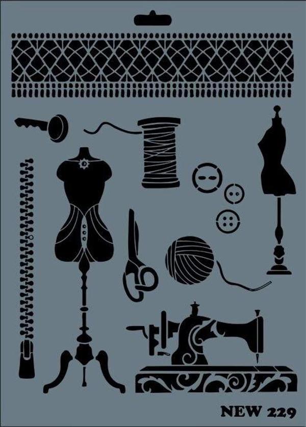 Supertrend Stencil Boyama Şablonu 25x35 cm. NEW-229 - Image 1