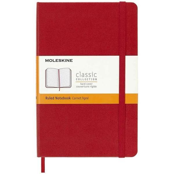 Supertrend Sert Kapak Çizgili Defter M Boy 11.5x18 cm. 208 Sayfa Scarlet Kırmızı - Image 1