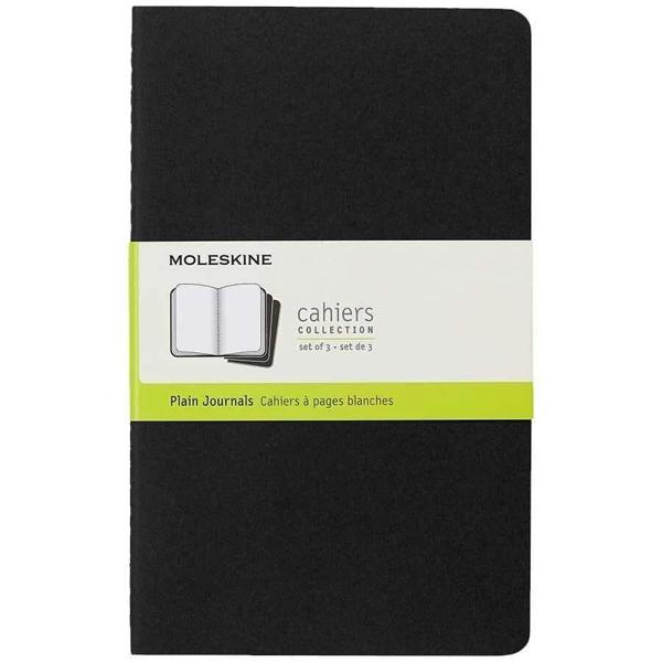 Supertrend Chaier 3'lü Günlük Defter Çizgisiz L Boy 13x21 cm. 80 Sayfa Siyah - Image 1
