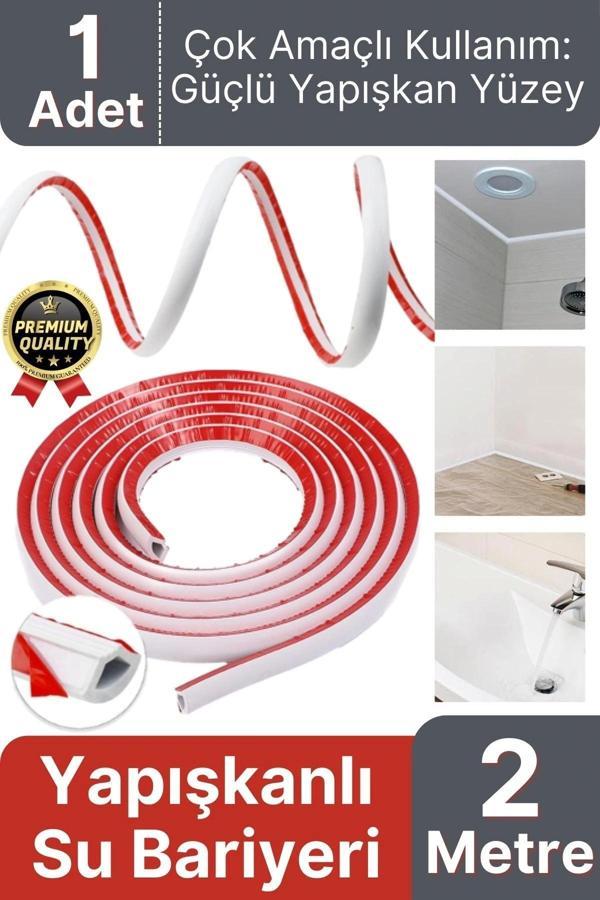 1 Adet Ultra Güçlü Dayanıklı Esnek Tezgah Mutfak Banyo Kendinden Yapışkanlı Su Bariyeri 2 Metre - Image 1