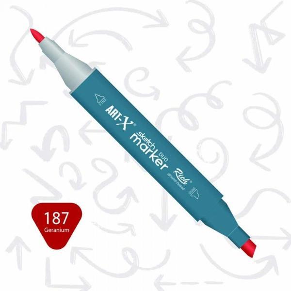 Supertrend Supertrend Sketch Marker Duo Çift Uçlu Marker Kalem 187 Geranium - Image 1