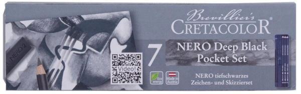 Supertrend Nero Deep Black Pocket Set Karakalem Eskiz Çizim Seti Metal Kutu 7 Parça - Image 1