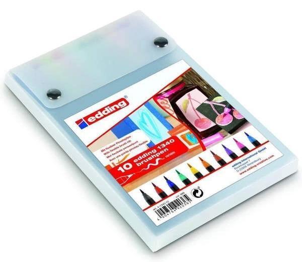 Supertrend 1340 Brushpen Fırça Uçlu Kalem Seti 10 Renk Plastik Kutu - Image 1