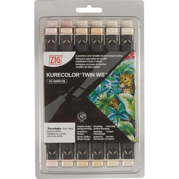 Supertrend Kurecolor Twin S Marker Kalem Seti 12 Renk NEUTRAL & NATURAL COLORS - Image 1