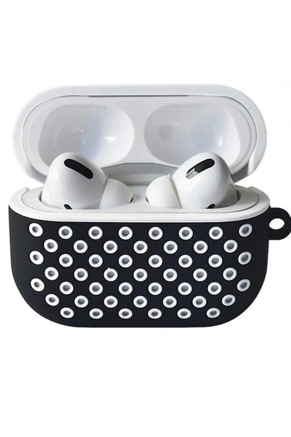 Airpods Pro 2 (2.nesil) Spor Delikli Kılıf - Siyah-Beyaz-(5796) - Image 1