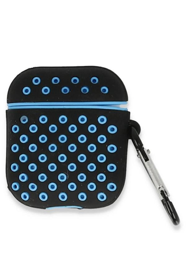 Airpods 2 (2.nesil) Spor Delikli Kılıf - Siyah-Mavi-(5796) - Image 1