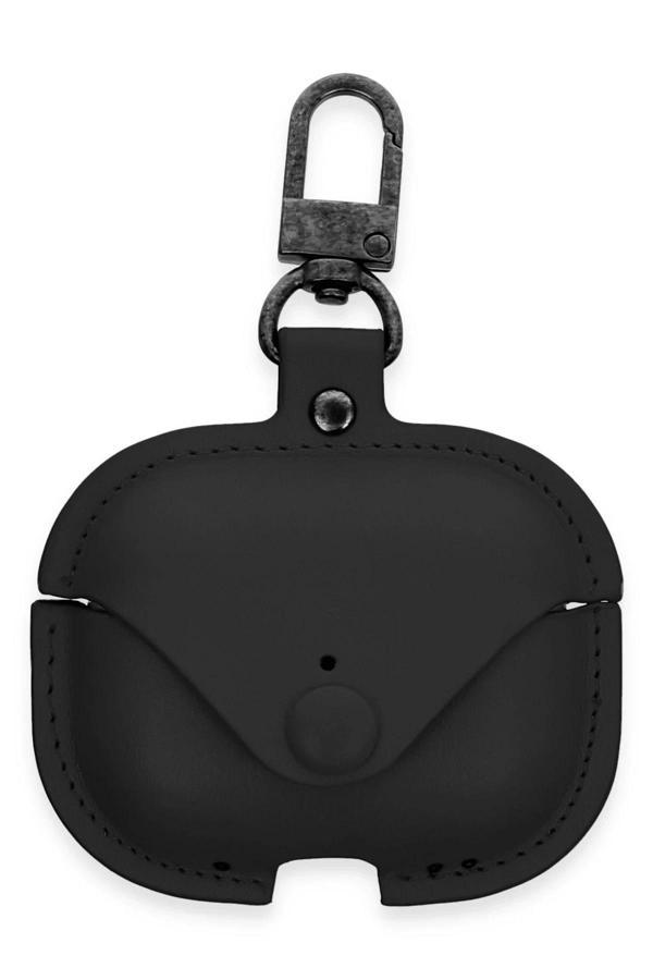 Airpods Pro 2 (2.nesil) Çanta Deri Kılıf - Siyah-(5796) - Image 1
