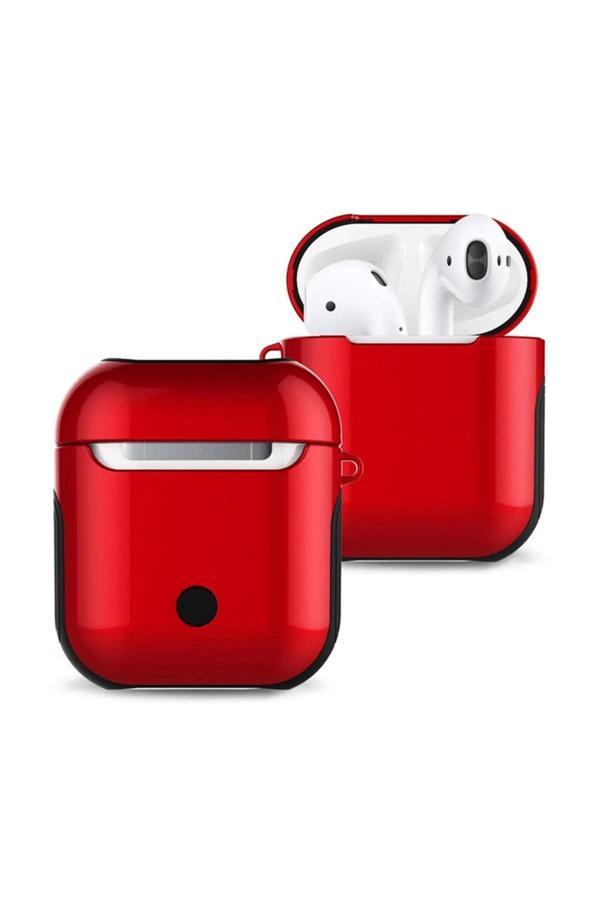 Airpods 2 (2.nesil) 3in1 Kılıf - Kırmızı-(5796) - Image 1