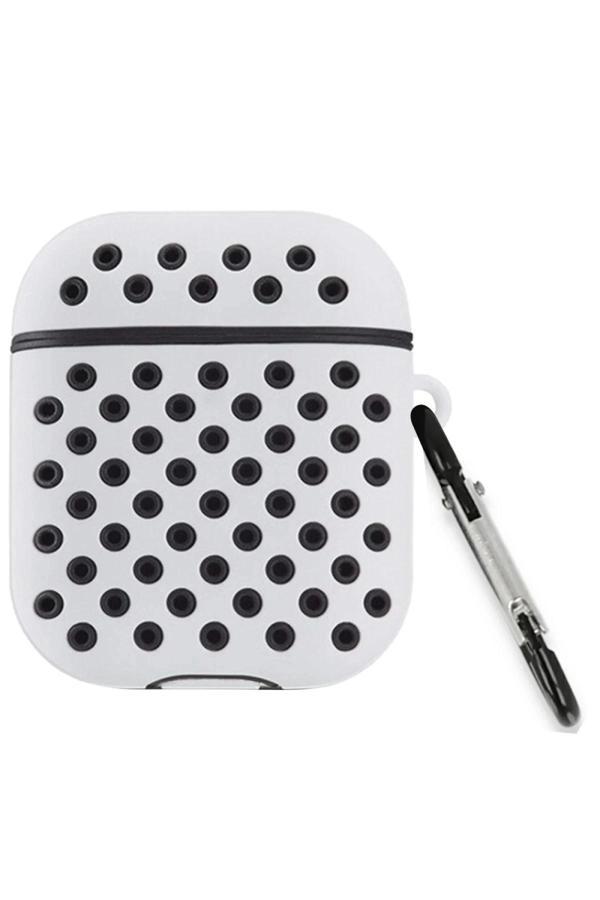 Airpods 2 (2.nesil) Spor Delikli Kılıf - Gri-Siyah-(5796) - Image 1