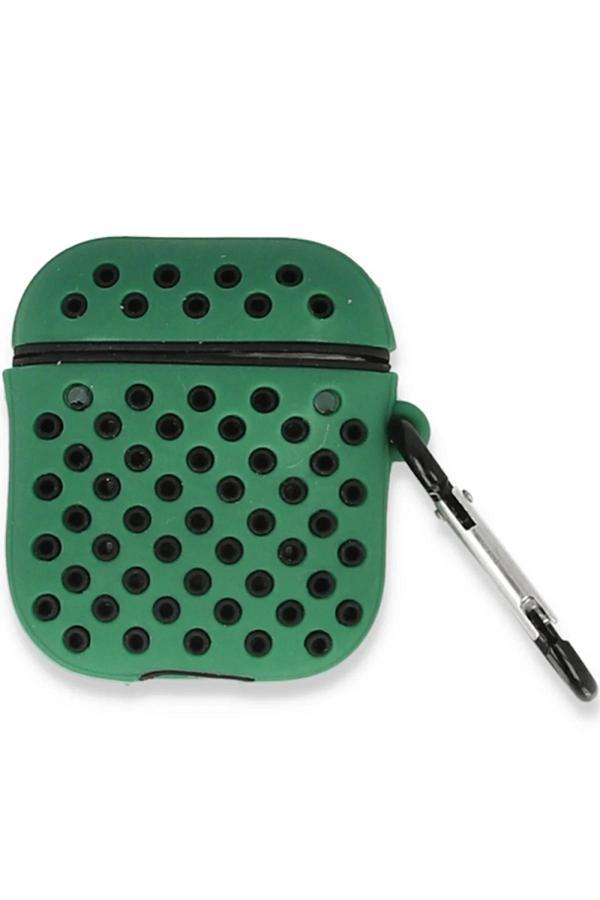 Airpods 2 (2.nesil) Spor Delikli Kılıf - Yeşil-Siyah-(5796) - Image 1