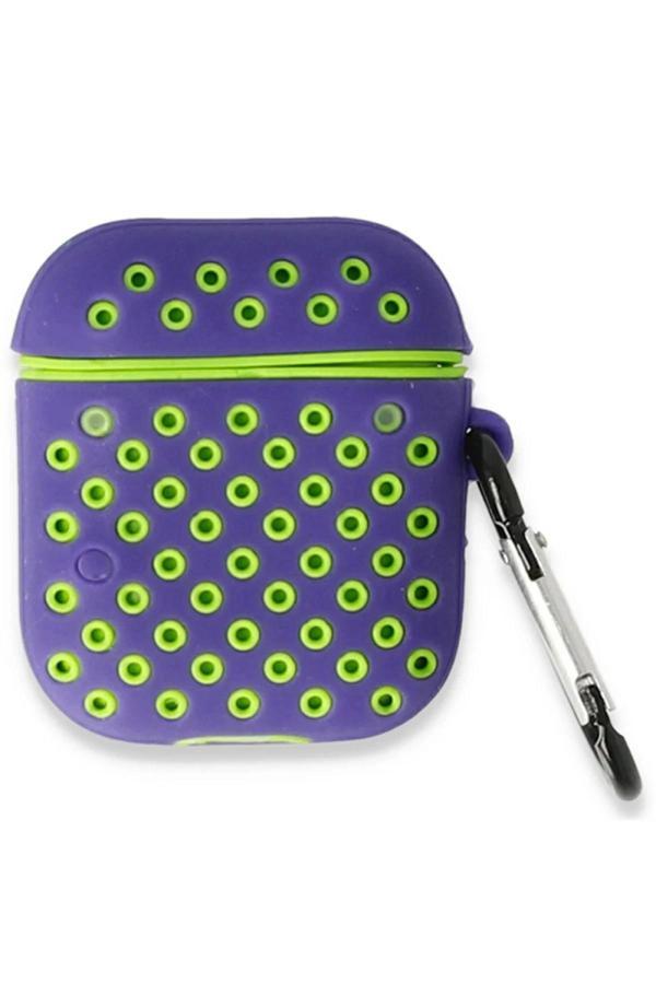 Airpods 3 (3.nesil) Spor Delikli Kılıf - Lila-Yeşil-(5796) - Image 1