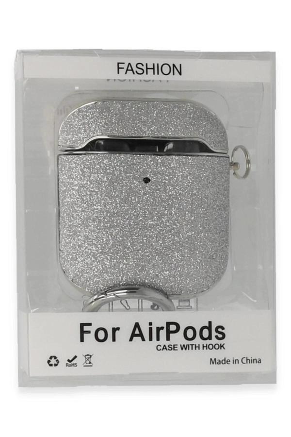 Airpods 2 (2.nesil) Spell Simli Kılıf - Gümüş-(5796) - Image 1