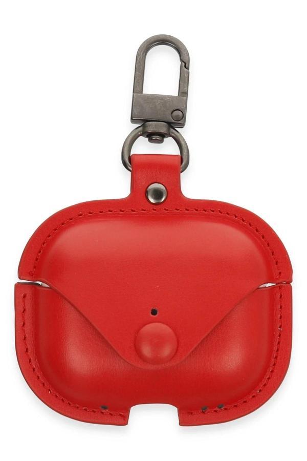 Airpods 3 (3.nesil) Çanta Deri Kılıf - Kırmızı-(5796) - Image 1