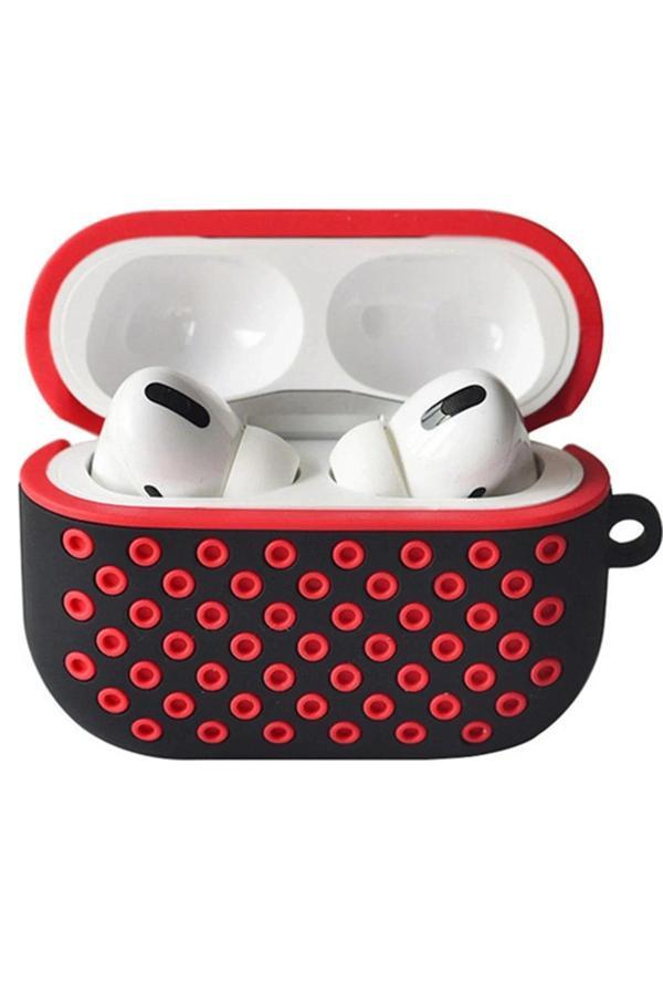 Airpods Pro 2 (2.nesil) Spor Delikli Kılıf - Siyah-Kırmızı-(5796) - Image 1