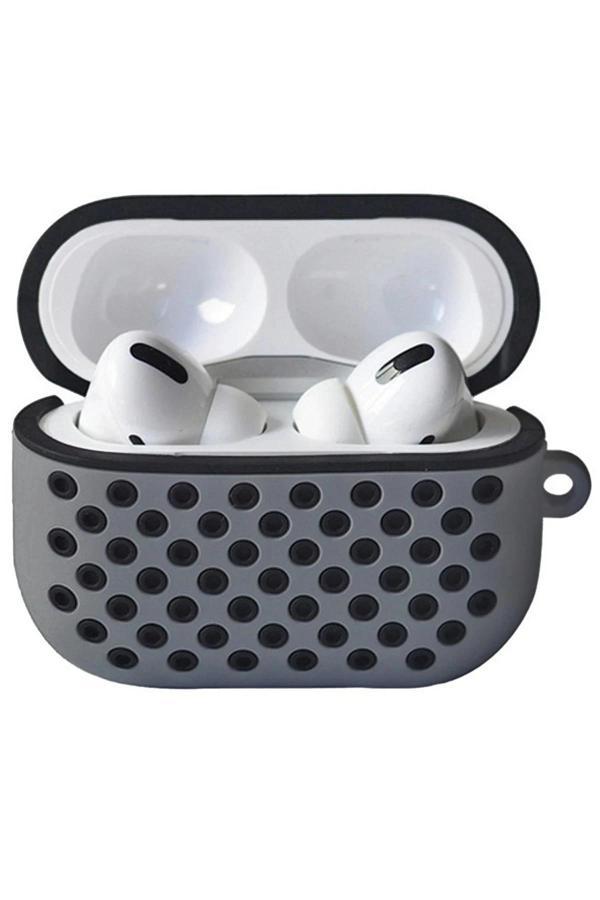 Airpods Pro 2 (2.nesil) Spor Delikli Kılıf - Gri-Siyah-(5796) - Image 1