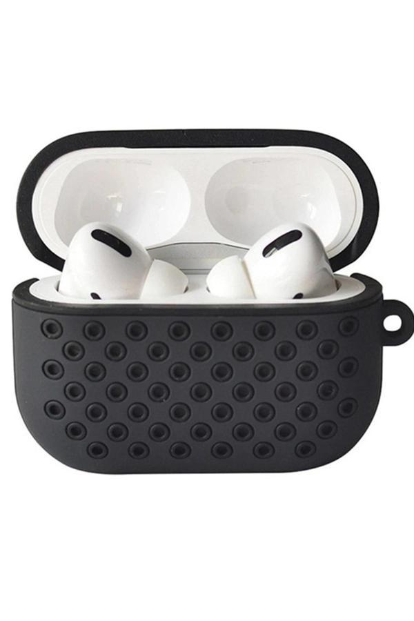 Airpods Pro 2 (2.nesil) Spor Delikli Kılıf - Siyah-Siyah-(5796) - Image 1