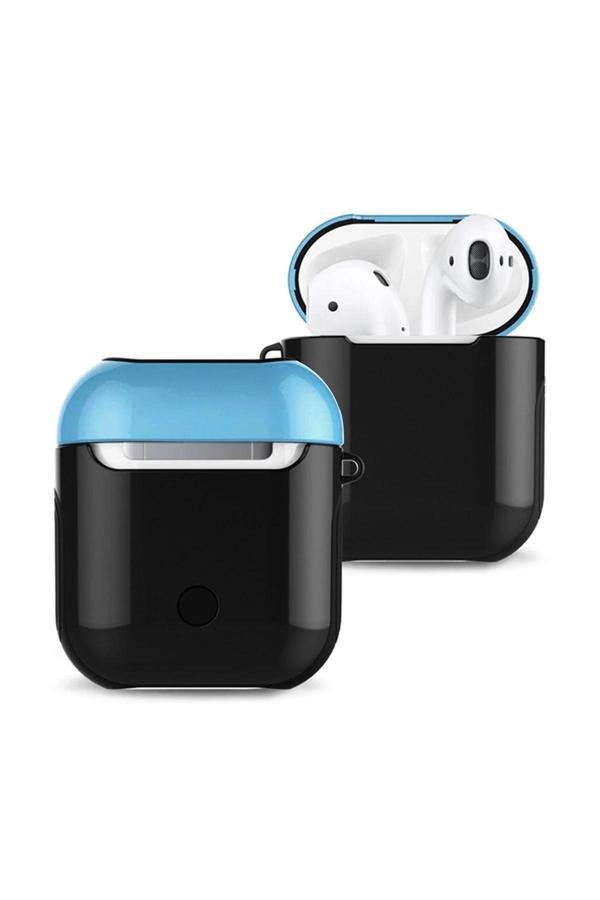 Airpods 2 (2.nesil) 3in1 Kılıf - Siyah-Mavi-(5796) - Image 1