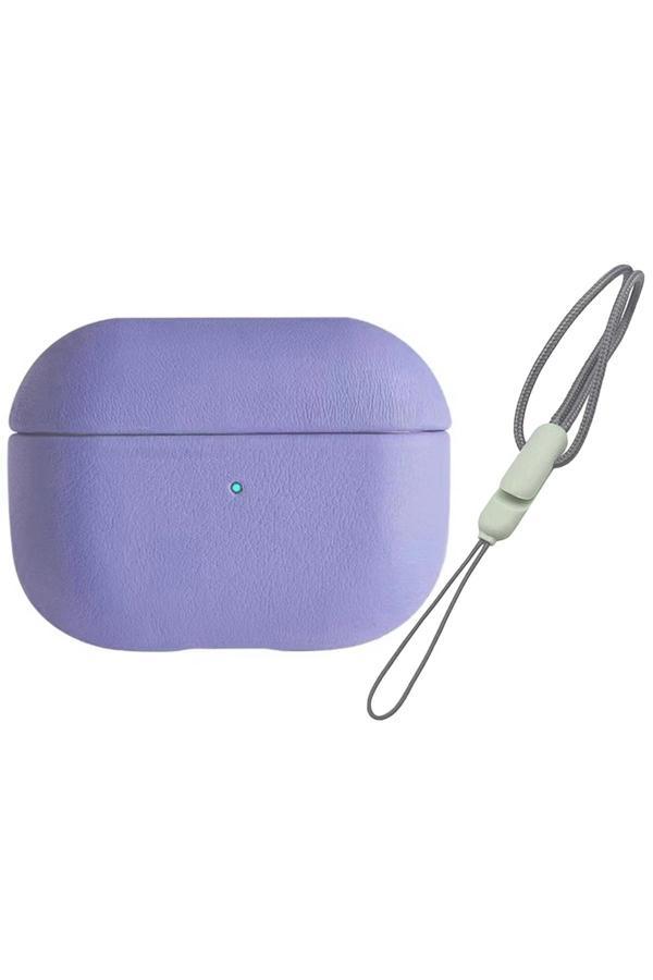 Airpods 3 (3.nesil) 405 Deri Kılıf - Lila-(5796) - Image 1