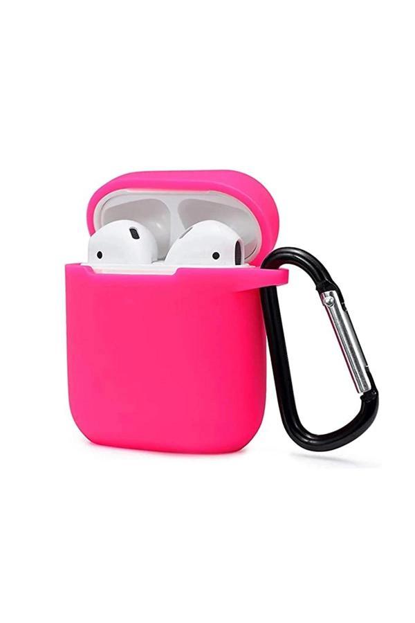 Airpods 2 (2.nesil) Sert Silikon Kılıf - Pembe-(5796) - Image 1
