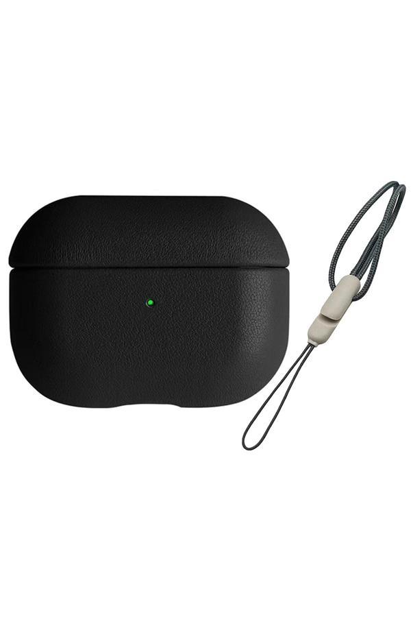 Airpods 3 (3.nesil) 405 Deri Kılıf - Siyah-(5796) - Image 1