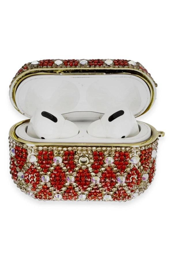 Airpods Pro 2 (2.nesil) Klor Taşlı Kılıf - Desen 1-(5796) - Image 1