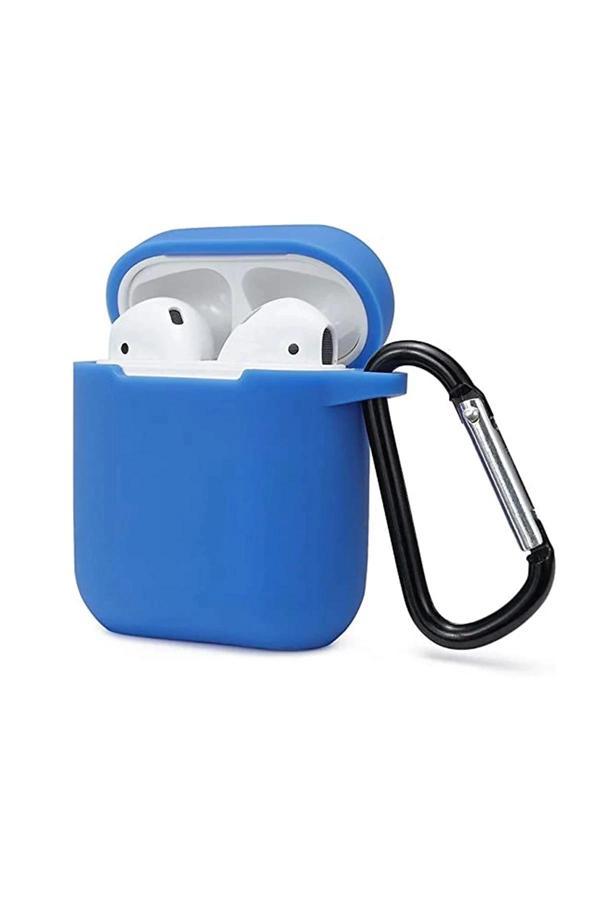 Airpods 2 (2.nesil) Sert Silikon Kılıf - Mavi-(5796) - Image 1