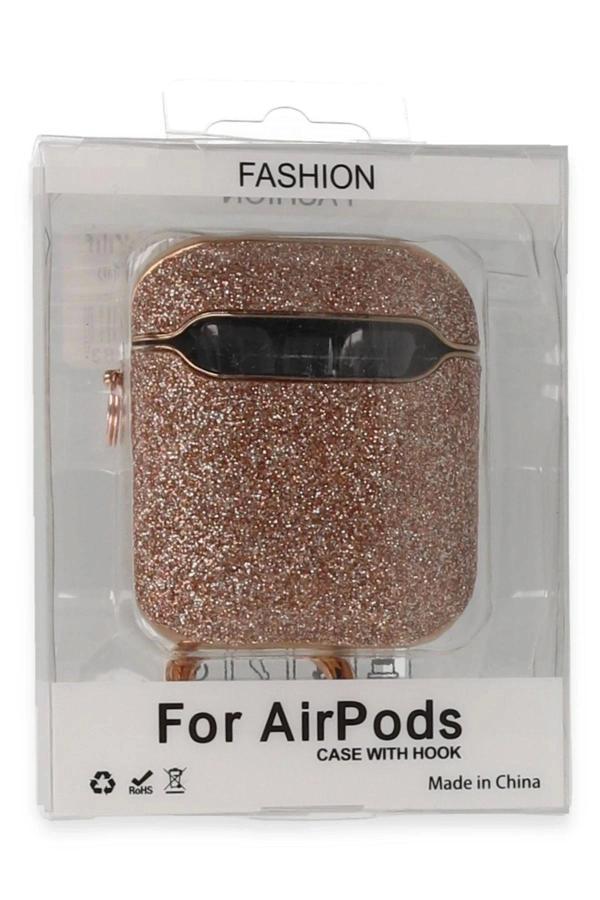 Airpods 2 (2.nesil) Spell Simli Kılıf - Rose Gold-(5796) - Image 1