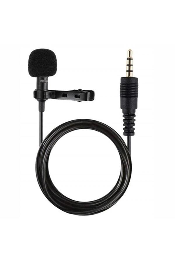 3.5mm Jak 1.5 Metre Double Mikrofon - Siyah-(5796) - Image 1