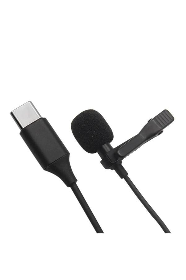 Type-C 2 Metre Double Mikrofon - Siyah-(5796) - Image 1