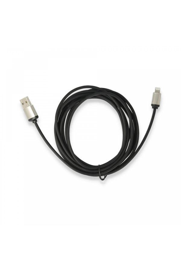 USB to Lightning 3m Kablo - Siyah-(5796) - Image 1