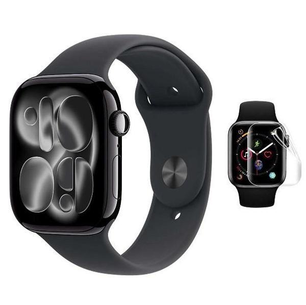 Apple Watch Series 11 42MM 3 Adet Uyumlu Şeffaf Ultra koruyucu Nano Jelatin - Image 1